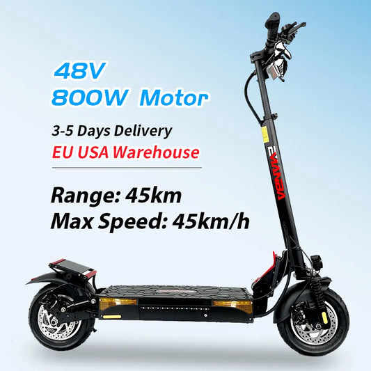 European US Warehouse Foldable 2 Wheel Portable Mobility Electric Scooter 800w For Adult