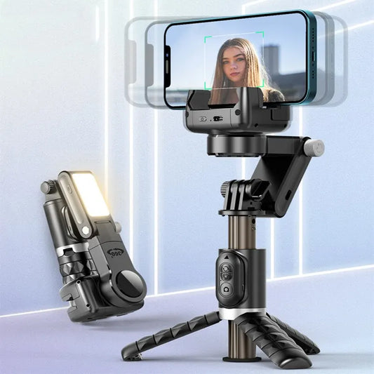 360 Rotation Following Shooting Mode Gimbal Stabilizer Selfie Stick Tripod Gimbal For iPhone Smartphone Live Photography